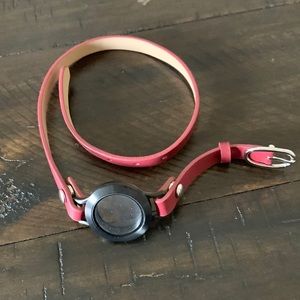 Origami owl red wrap leather bracelet